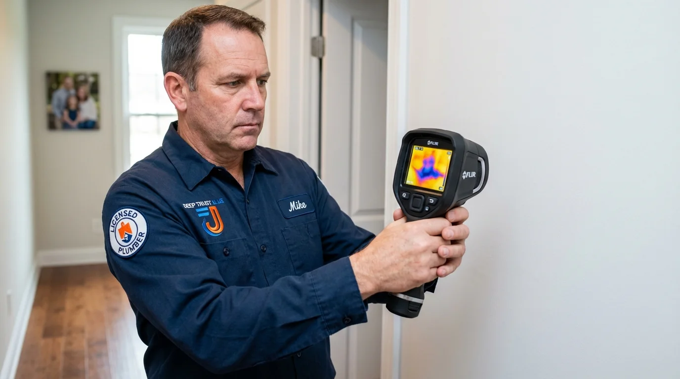 Thermal imaging leak detection by Johns Plumbing LLC in Lambertville